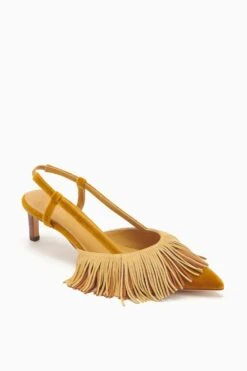 ULLA JOHNSON Shira Fringe Sling Back - Sunsprite Colorblock 9 ULLA JOHNSON Shira Fringe Sling Back - Sunsprite Colorblock -fashion store FA231002 FRINGESLINGBACK MARIGOLD SIERRA b r web