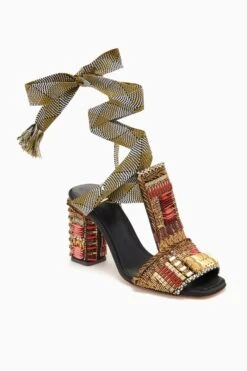 ULLA JOHNSON Celina Embellished High Heel - Solar -fashion store FA231006 EMBELLISHEDHIGHHEEL NOIR b r web