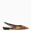 ULLA JOHNSON Isadora Embellished Sling Back Flat - Solar -fashion store FA231009 EMBELLISHEDSLINGBACKFLAT NOIR a r web
