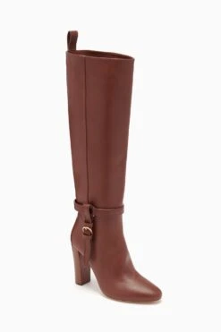 ULLA JOHNSON Annette Knee High Boot - Mahogany -fashion store FA231019 ANNETTEKNEEHIGHBOOT MAHOGANY b r web