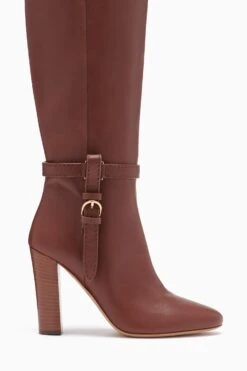 ULLA JOHNSON Annette Knee High Boot - Mahogany -fashion store FA231019 ANNETTEKNEEHIGHBOOT MAHOGANY c r web