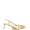 ULLA JOHNSON Shira Fringe Sling Back - Gold -fashion store FA231025 SHIRA FRINGE SLING BACK GOLD a UPDATE