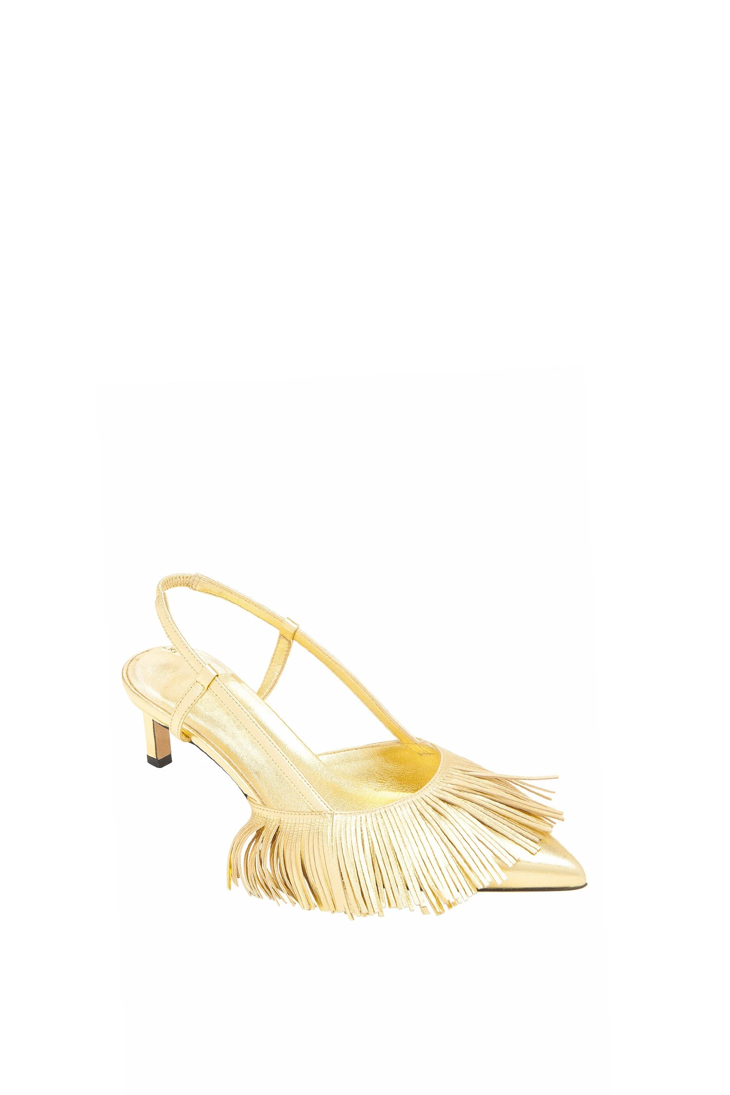 ULLA JOHNSON Shira Fringe Sling Back - Gold 5 ULLA JOHNSON Shira Fringe Sling Back - Gold - Image 3