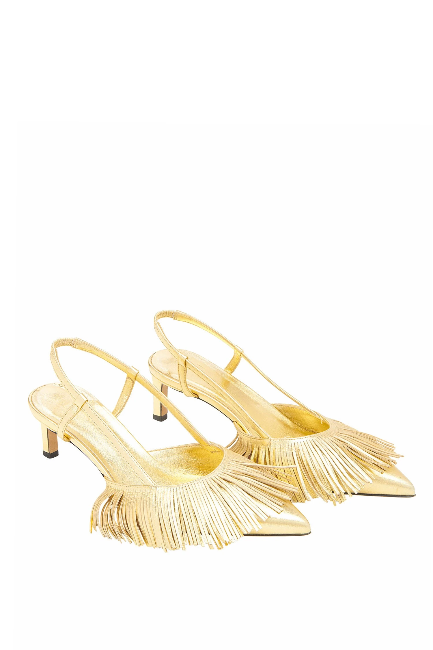 ULLA JOHNSON Shira Fringe Sling Back - Gold 6 ULLA JOHNSON Shira Fringe Sling Back - Gold - Image 4