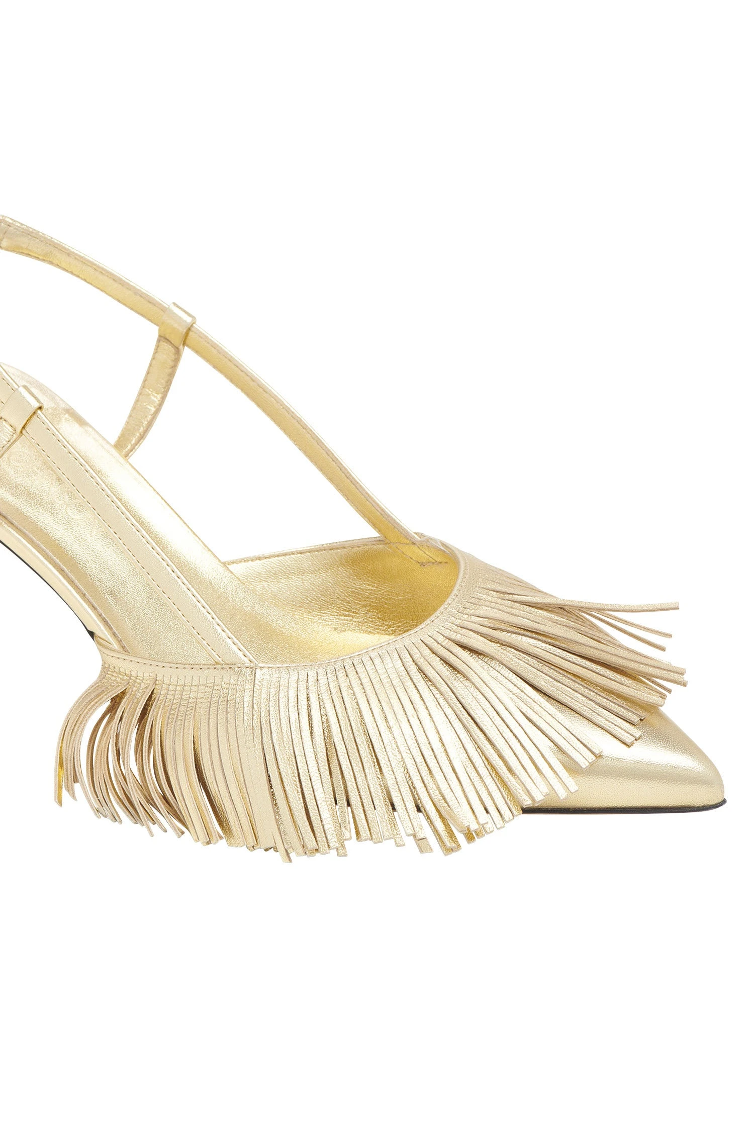ULLA JOHNSON Shira Fringe Sling Back - Gold 7 ULLA JOHNSON Shira Fringe Sling Back - Gold - Image 5