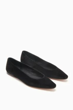 ULLA JOHNSON Arlo Ballet Flat - Noir -fashion store FA231029 ARLOBALLETFLAT NOIR d r web