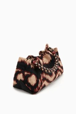 ULLA JOHNSON Remy Soft Convertible Clutch - Obsidian -fashion store FA231111 REMYSOFTCONVERTIBLECLUTCH GEOJACQUARD b r web