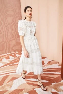 ULLA JOHNSON Guinevere Dress - Pristine -fashion store Guinevere Dress PRISTINE 03