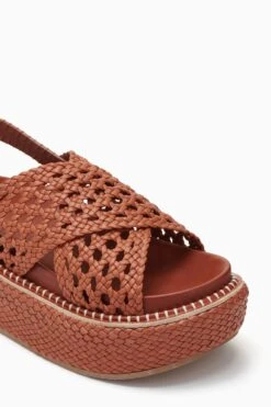 ULLA JOHNSON Gili Woven Leather Flatform - Sierra -fashion store PF231005 WovenLeatherFlatform Sierra c r web