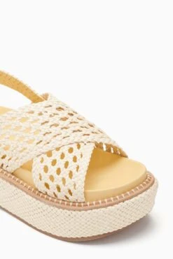 ULLA JOHNSON Gili Woven Leather Flatform - Transparent Yellow -fashion store PF231005 WovenLeatherFlatform TransparentYellow c r web