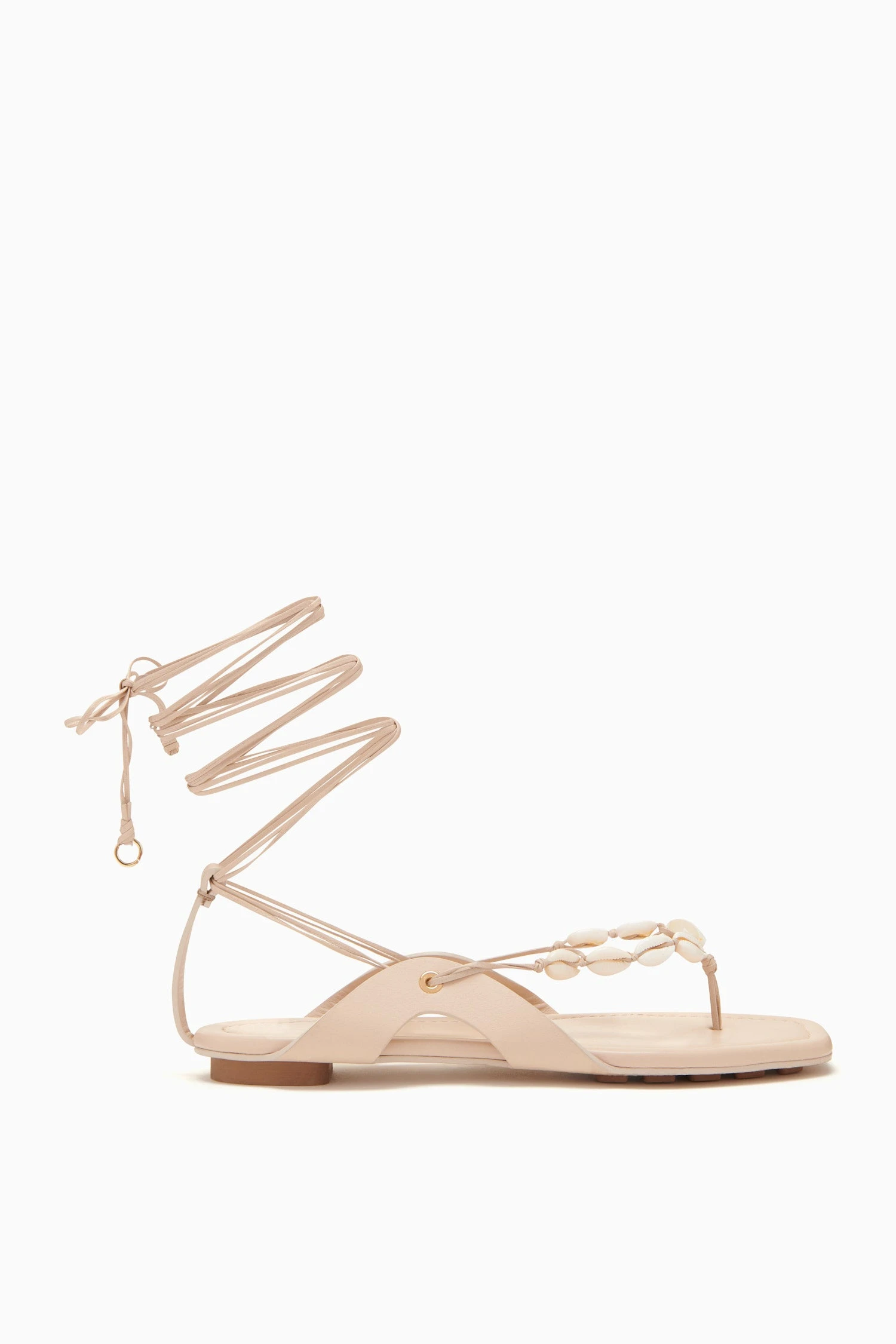 ULLA JOHNSON Romina Shell Laceup Sandal - Powder 3 ULLA JOHNSON Romina Shell Laceup Sandal - Powder