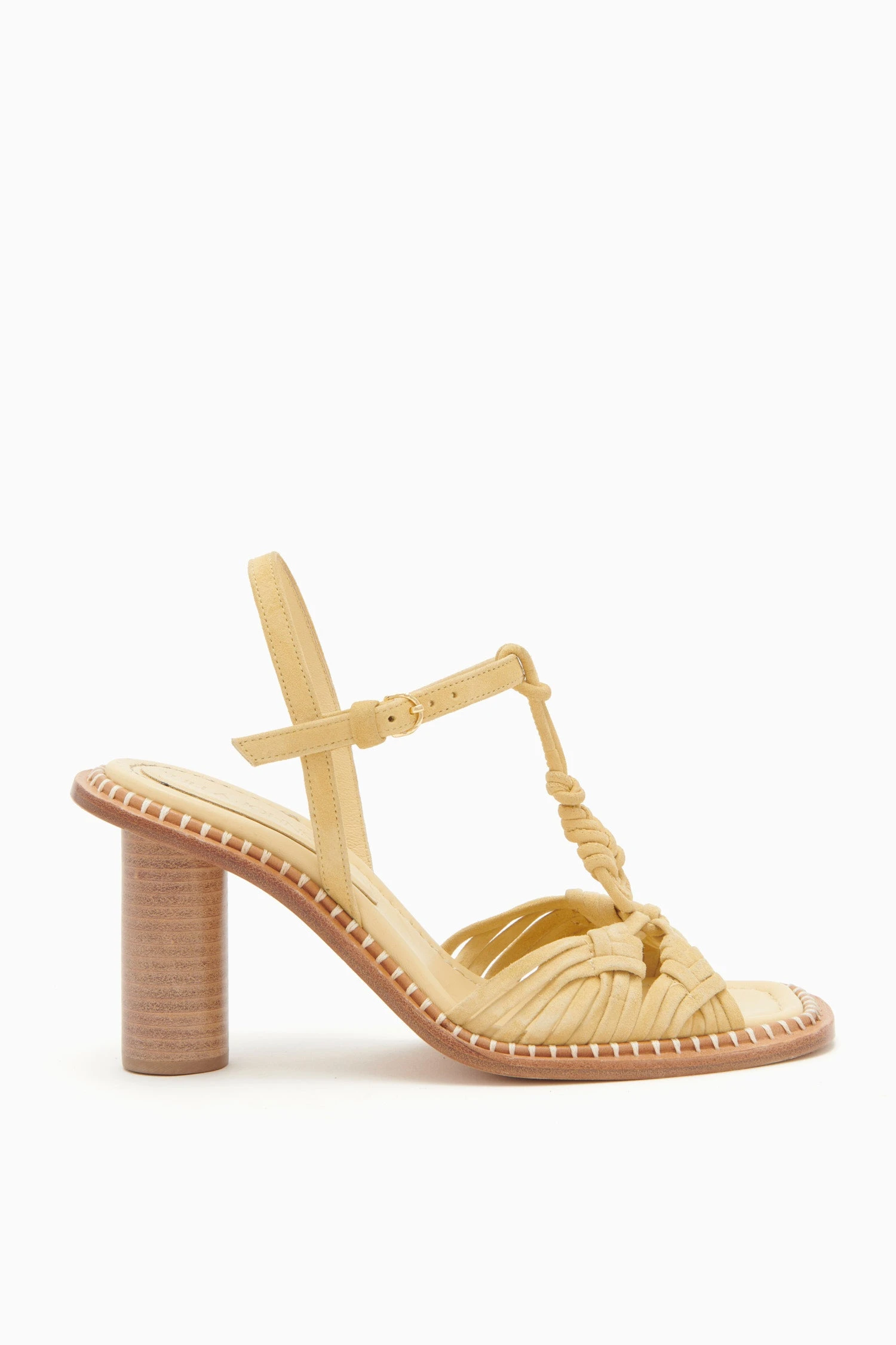 ULLA JOHNSON Penina Macrame Braided High Heel - Transparent Yellow 3 ULLA JOHNSON Penina Macrame Braided High Heel - Transparent Yellow