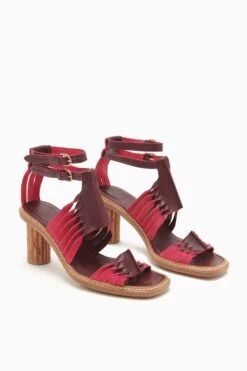 ULLA JOHNSON Madeira Twisted Contrast High Heel - Orchid Colorblock -fashion store PF231021 MadeiraTwistedContrastHighHeel ORCHIDCOLORBLOCK d r web