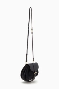 ULLA JOHNSON Paloma Ruched Convertible Crossbody - Midnight -fashion store PF231117 PalomaRuchedConvertibleCrossbody MIDNIGHT b r web