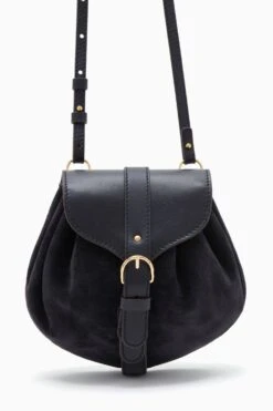 ULLA JOHNSON Paloma Ruched Convertible Crossbody - Midnight -fashion store PF231117 PalomaRuchedConvertibleCrossbody MIDNIGHT c r web