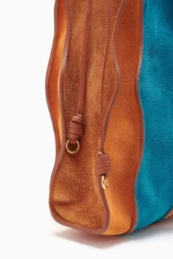 ULLA JOHNSON Adria Large Pleated Wave Bag - Montego Colorblock -fashion store PF231124 LargePleatedBag Sundew Teal Sierra c r web