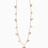 ULLA JOHNSON Hammered Textured Organic Stone Necklace - Labradorite -fashion store PF231401 HammeredTexturedChainNecklacewithOrganicStone Labadorite a r web