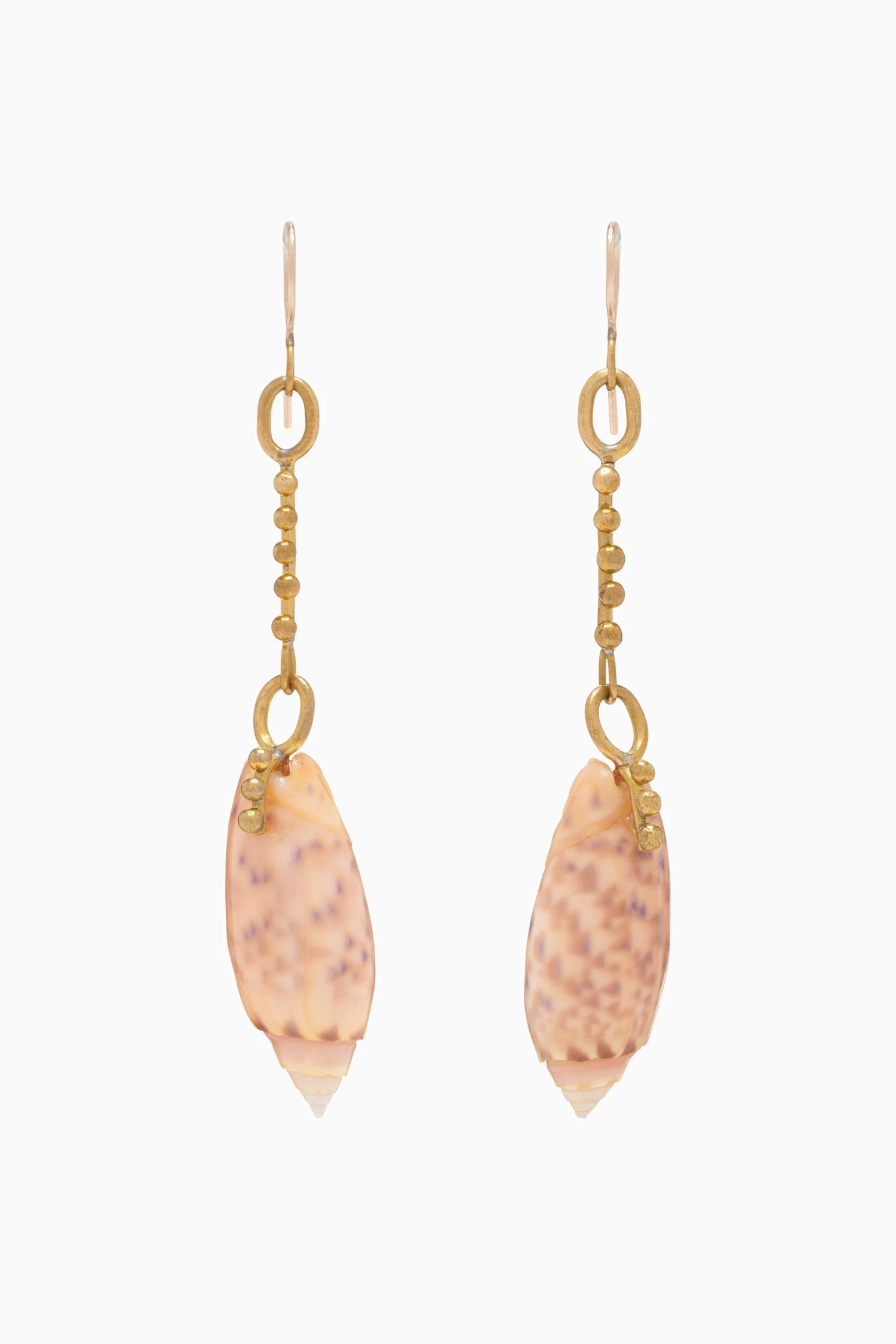 ULLA JOHNSON Small Shell Drop Earring - Pink Mitra Shell 4 ULLA JOHNSON Small Shell Drop Earring - Pink Mitra Shell - Image 2