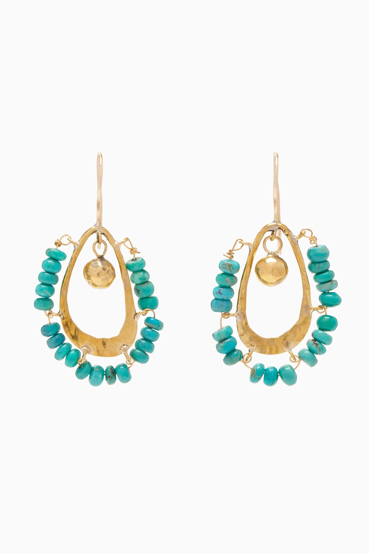 ULLA JOHNSON Beaded Single Drop Earring - Turquoise 3 ULLA JOHNSON Beaded Single Drop Earring - Turquoise