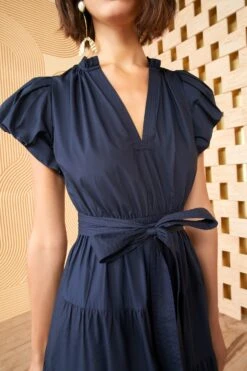 ULLA JOHNSON Ottilie Dress - Midnight -fashion store SHOT 0152 ULLA JOHNSON OTTILIE DRESS MIDNIGHT 0184 ALT