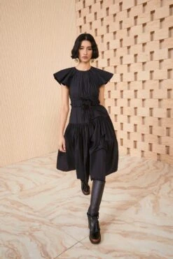 ULLA JOHNSON Delmara Dress - Noir -fashion store SHOT 056 ULLA JOHNSON DELMARA DRESS NOIR UJ990114 0025