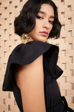 ULLA JOHNSON Delmara Dress - Noir -fashion store SHOT 056 ULLA JOHNSON DELMARA DRESS NOIR UJ990114 0077