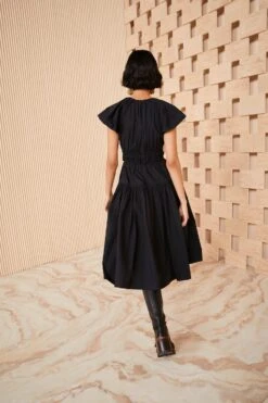 ULLA JOHNSON Delmara Dress - Noir -fashion store SHOT 056 ULLA JOHNSON DELMARA DRESS NOIR UJ990114 0142