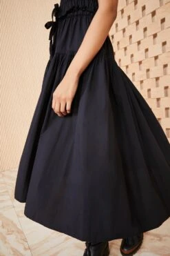 ULLA JOHNSON Delmara Dress - Noir -fashion store SHOT 056 0122 ULLA JOHNSON DELMARA DRESS NOIR UJ990114 view 1