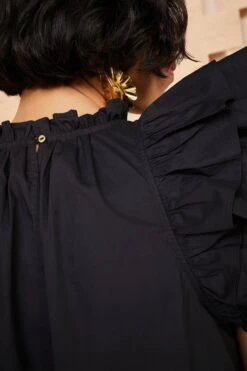 ULLA JOHNSON Eden Dress - Noir -fashion store SHOT 075 ULLA JOHNSON EDEN DRESS NOIR UJ990115 0175