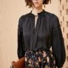ULLA JOHNSON Maeve Blouse - Noir -fashion store SHOT 105 ULLA JOHNSON MAEVE BLOUSE NOIR UJ990237 0099