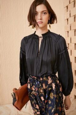 ULLA JOHNSON Maeve Blouse - Noir