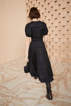 ULLA JOHNSON Olivia Dress - Noir 9 ULLA JOHNSON Olivia Dress - Noir -fashion store SHOT 109 ULLA JOHNSON OLIVIA DRESS NOIR UJ990152 00501