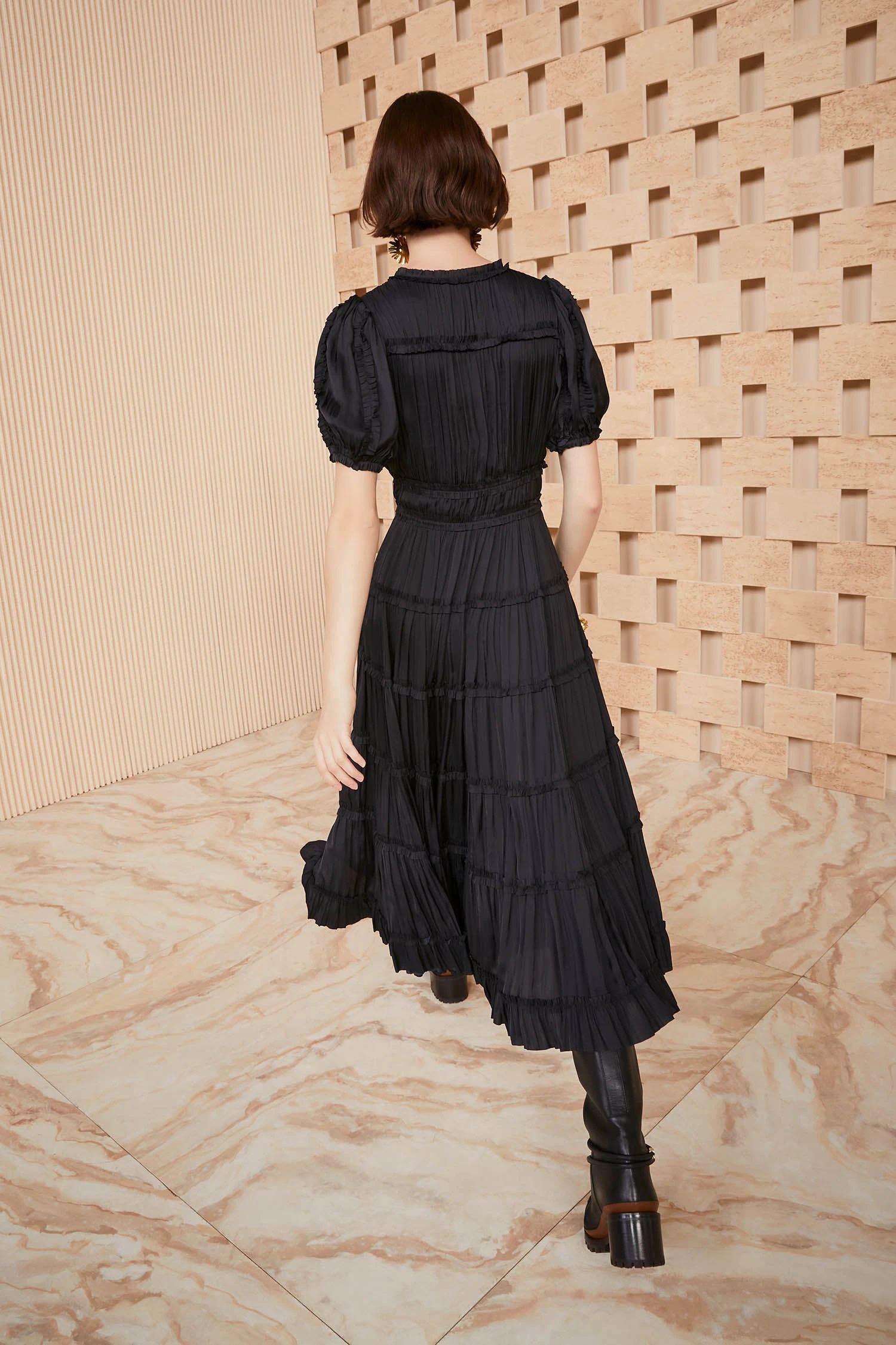 ULLA JOHNSON Olivia Dress - Noir 5 ULLA JOHNSON Olivia Dress - Noir - Image 3