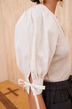 ULLA JOHNSON Pia Top - Oatmeal -fashion store SHOT 137 0136 ulla johnson white pia top oatmeal UJ99 view 3