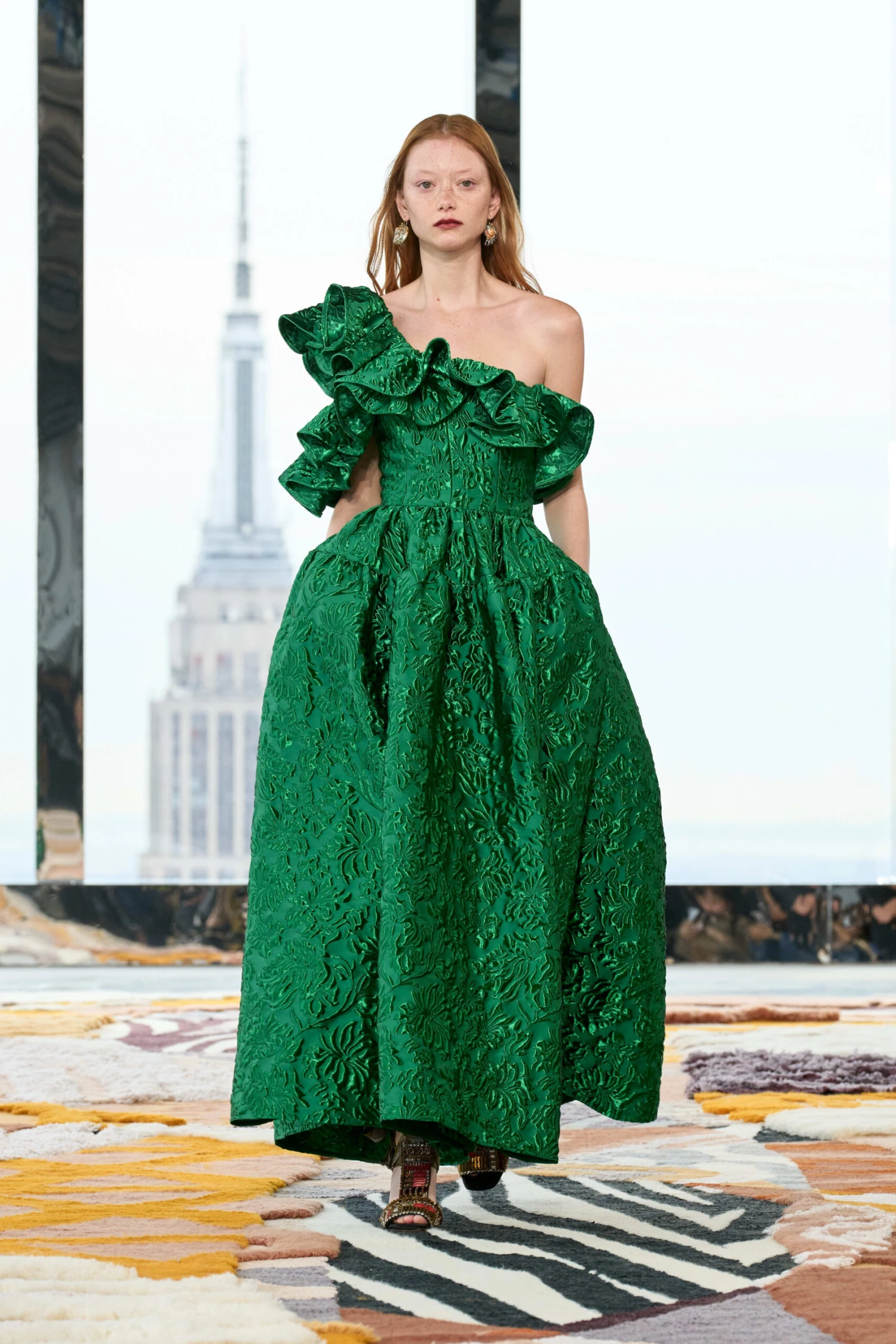 ULLA JOHNSON Cosima Gown - Emerald 4 ULLA JOHNSON Cosima Gown - Emerald - Image 2