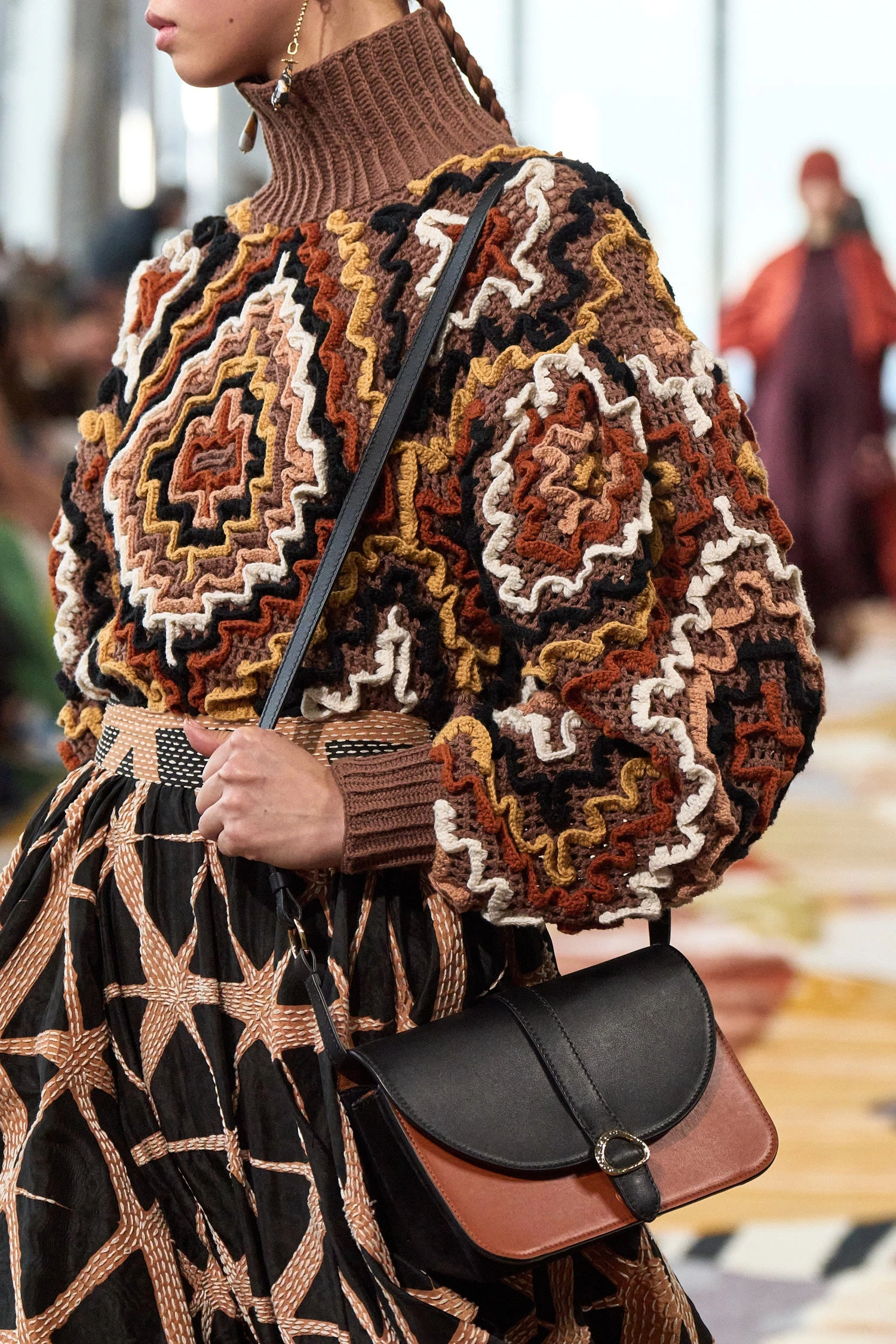 ULLA JOHNSON Esme Large Crossbody - Sierra Colorblock 4 ULLA JOHNSON Esme Large Crossbody - Sierra Colorblock - Image 2