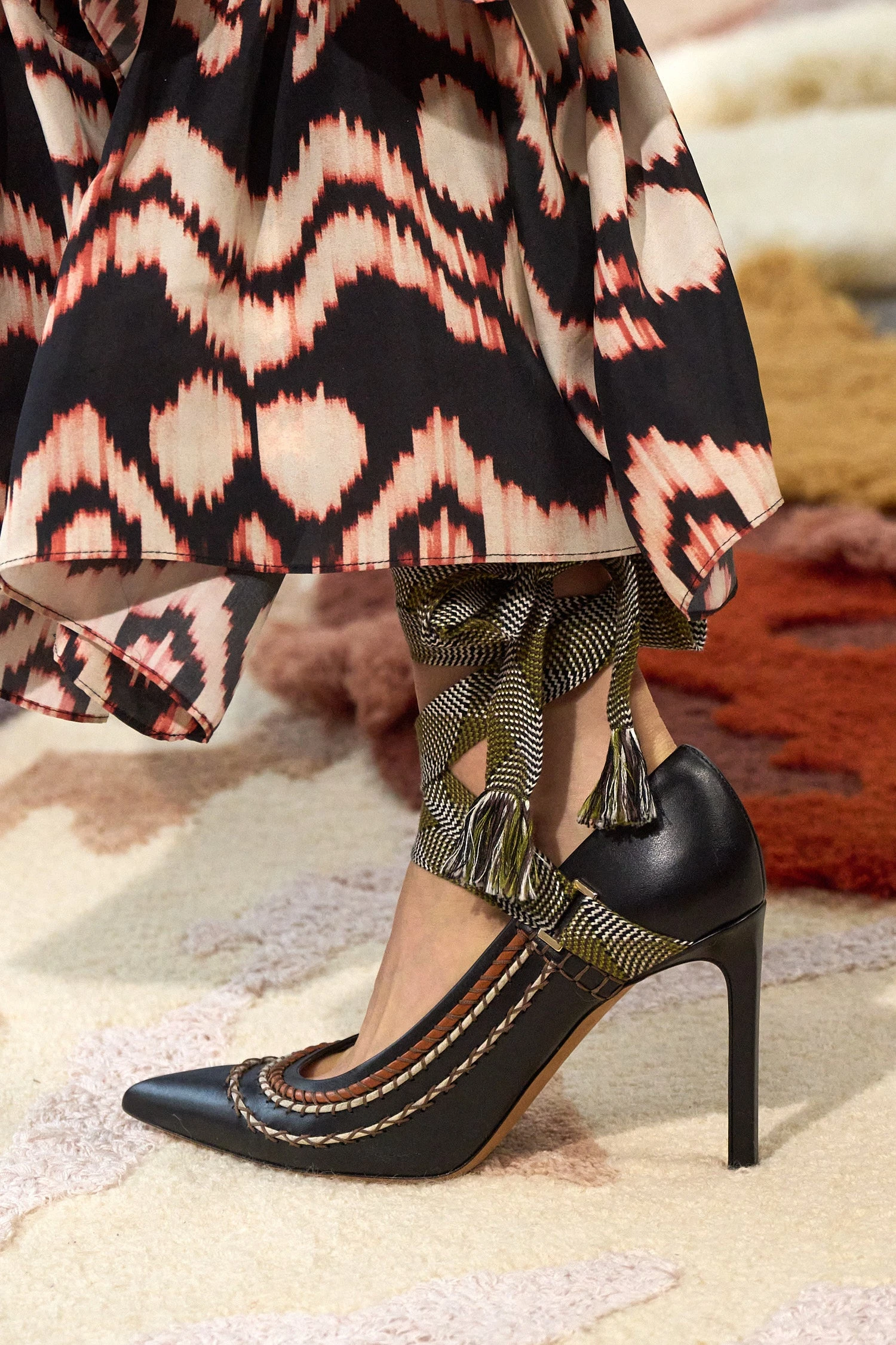 ULLA JOHNSON Salma Ribbon High Heel - Noir 4 ULLA JOHNSON Salma Ribbon High Heel - Noir - Image 2