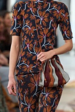 ULLA JOHNSON Adria Small Pleated Wave Bag - Agave Colorblock -fashion store UJ AW23 look37B ArmandoGrillo