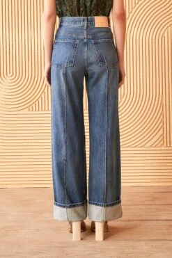 ULLA JOHNSON The Genevieve Jean - Danube Dark Indigo Wash -fashion store ULLA JOHNSON GENEVIEVE JEAN DANUBE DARK INDIGO 03
