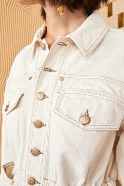 ULLA JOHNSON The Odette Jacket - Cowrie Wash -fashion store ULLA JOHNSON ODETTE JACKET COWRIE 04