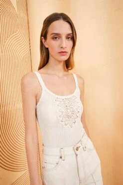 ULLA JOHNSON Ameline Tank - Ivory -fashion store ULLA JOHNSON AMELINE TANK IVORY 05
