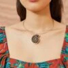 ULLA JOHNSON Ammonite Choker - Brown Ammonite -fashion store ULLA JOHNSON AMMONITECHOKER 0007