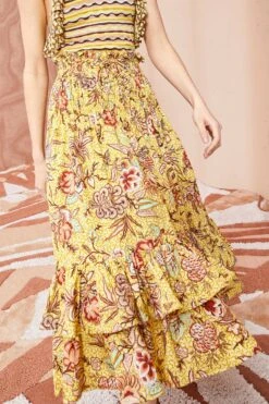 fashion store -fashion store ULLA JOHNSON Acacia Skirt CALLA LILY 02 ALT