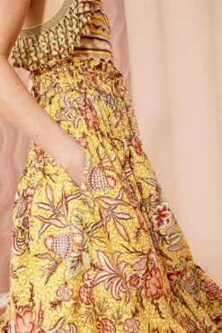 ULLA JOHNSON Acacia Skirt - Calla Lily -fashion store ULLA JOHNSON Acacia Skirt CALLA LILY 05