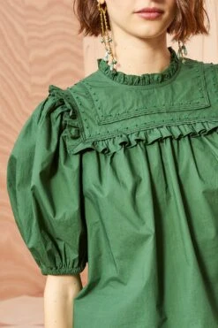 fashion store -fashion store ULLA JOHNSON Adeline Top JUNIPER 02 ALT