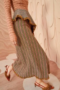 ULLA JOHNSON Agatha Skirt - Tiger's Eye -fashion store ULLA JOHNSON Agatha Skirt TIGER SEYE 0185