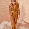 ULLA JOHNSON Aida Jumpsuit - Chestnut 2 ULLA JOHNSON Aida Jumpsuit - Chestnut -fashion store ULLA JOHNSON Aida Jumpsuit CHESTNUT 01 MAIN