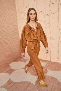 ULLA JOHNSON Aida Jumpsuit - Chestnut 11 ULLA JOHNSON Aida Jumpsuit - Chestnut -fashion store ULLA JOHNSON Aida Jumpsuit CHESTNUT 03