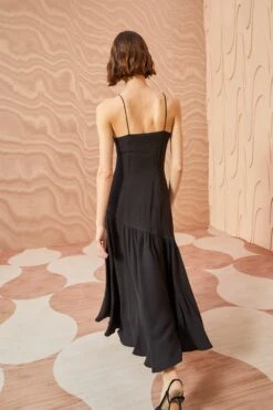 ULLA JOHNSON Alegria Dress - Noir -fashion store ULLA JOHNSON Alegria Dress NOIR 04