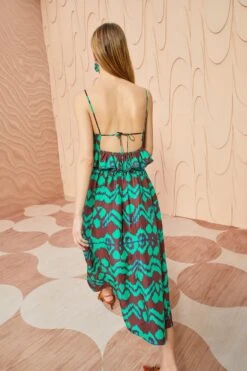 ULLA JOHNSON Amaliya Dress - Malachite -fashion store ULLA JOHNSON Amaliya Dress MALACHITE 04
